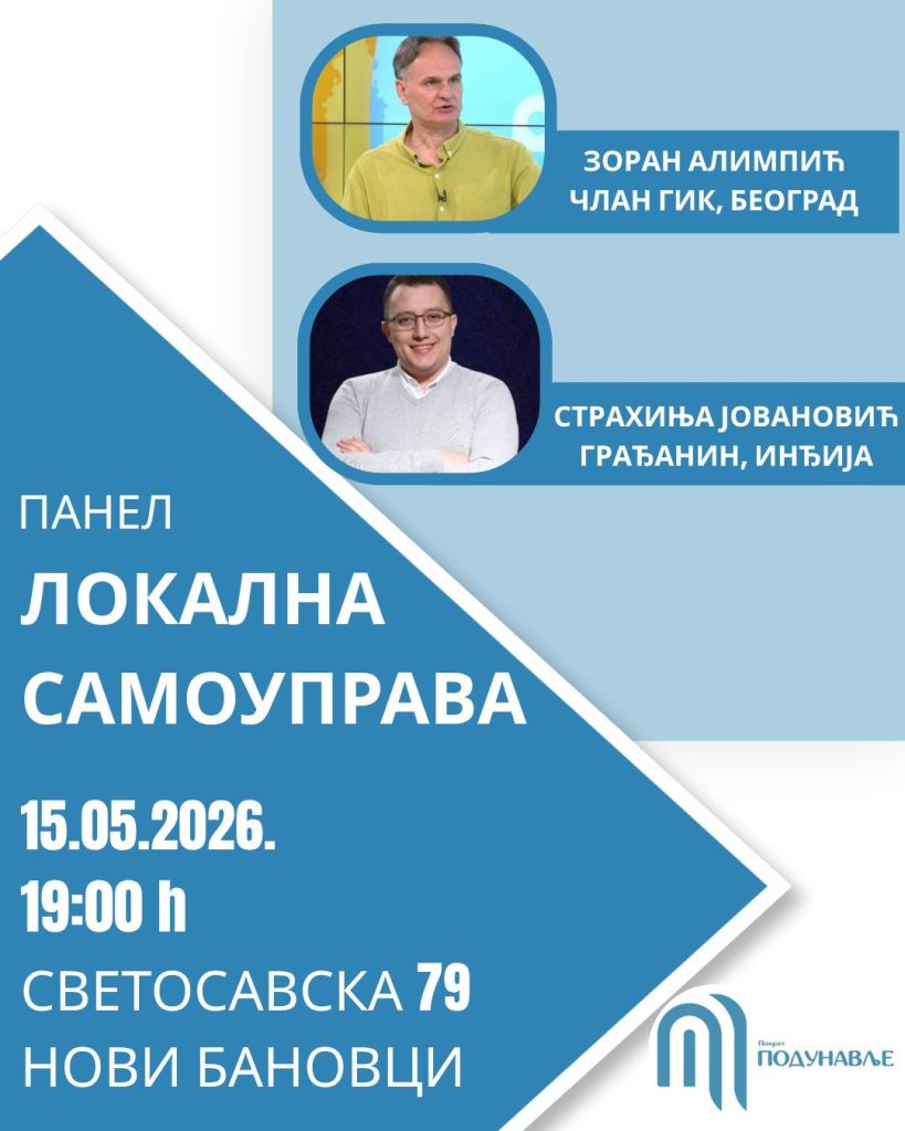 Panel diskusija o lokalnoj samoupravi  Pokret Podunavlje